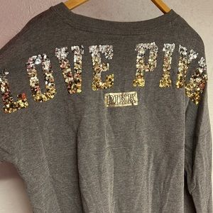 VS Pink Sequined Shirt